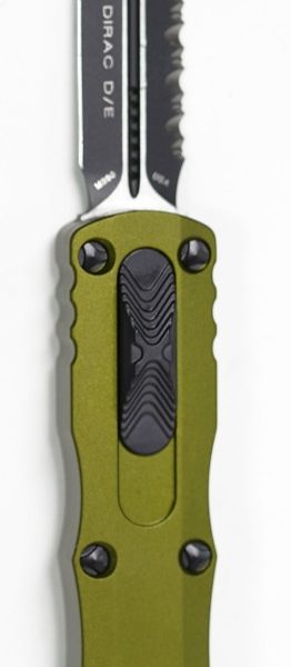 Microtech 225-3OD Dirac, OD Green Aluminum Handles