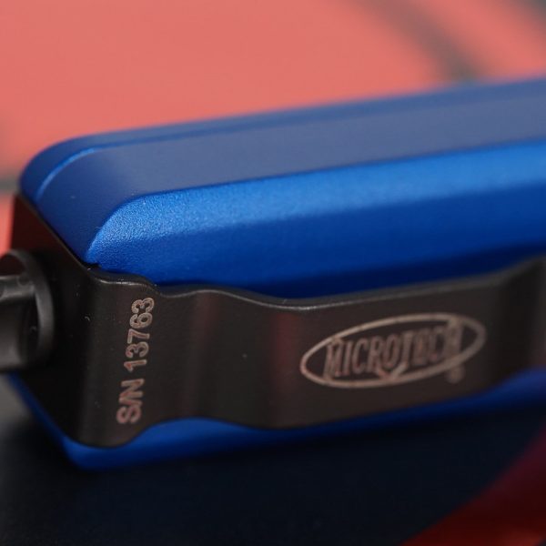 Microtech 149-2BL UTX-70 Black Partial Serrated, BLU Handles