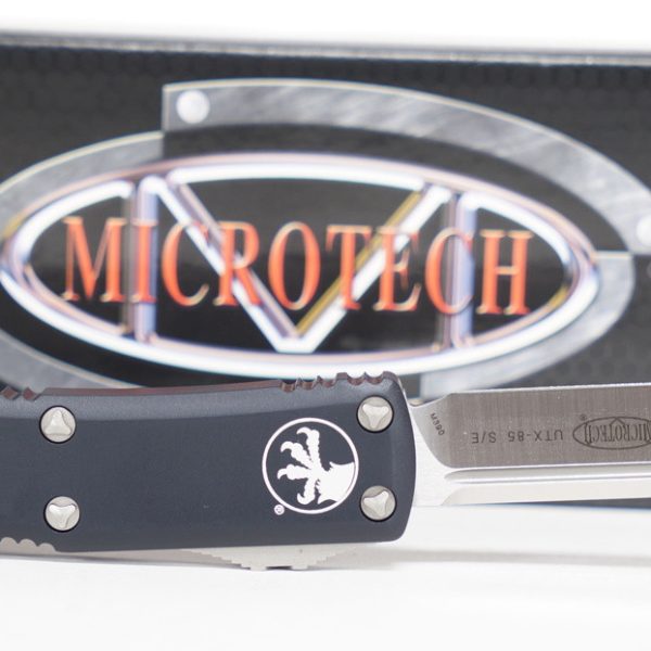 Microtech 231-4 UTX-85 Satin, Black Aluminum Handles