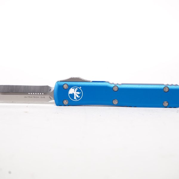 Microtech 122-4BL Ultratech Satin, Blue Aluminum Handles