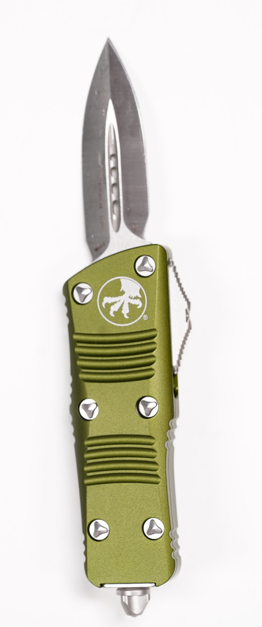 Microtech 238-4OD Troodon Mini Satin, OD Green Handles
