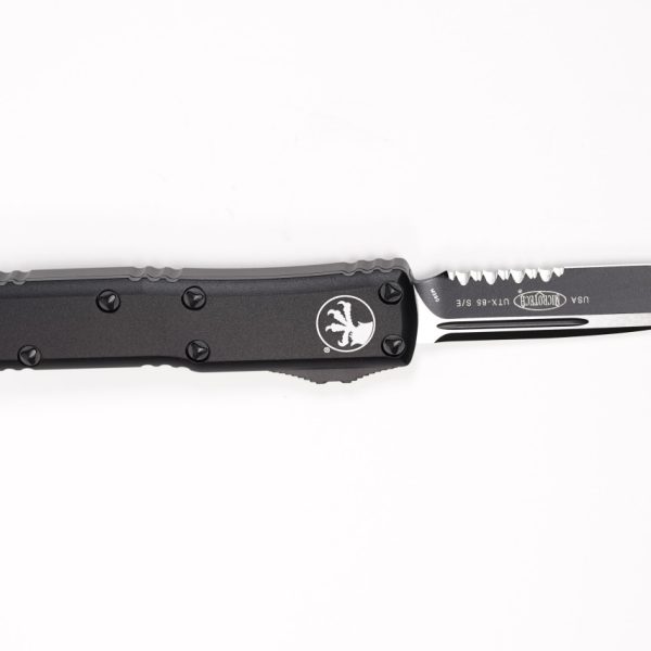 Microtech 231-2T UTX-85 Black Combo Blade, Black Handles