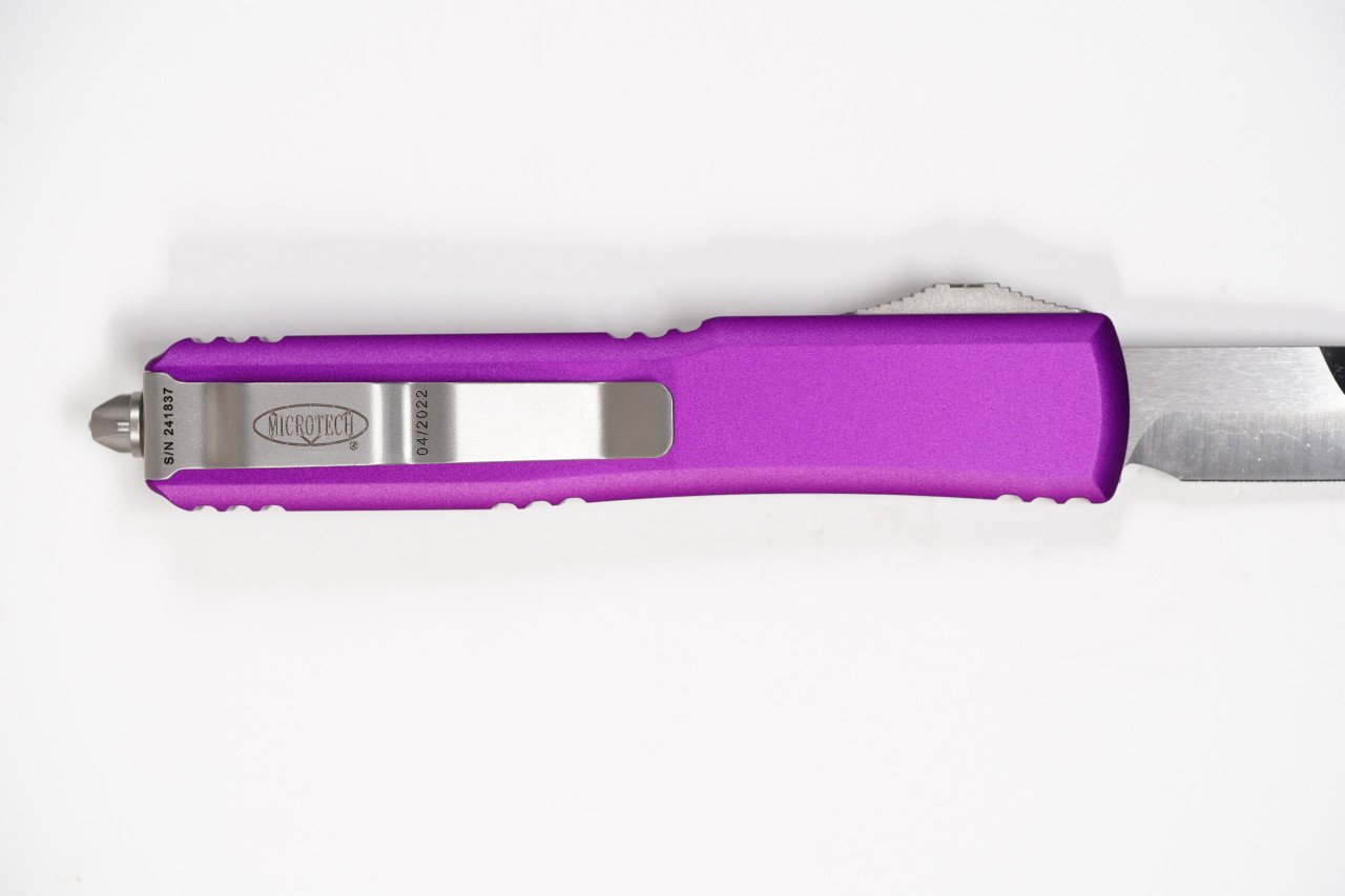 Microtech 120-4VI Ultratech Satin, Violet Aluminum Handles - Image 4