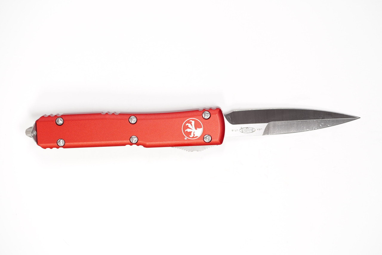 Microtech 120-4RD Ultratech Satin, RED Aluminum Handles - Image 3