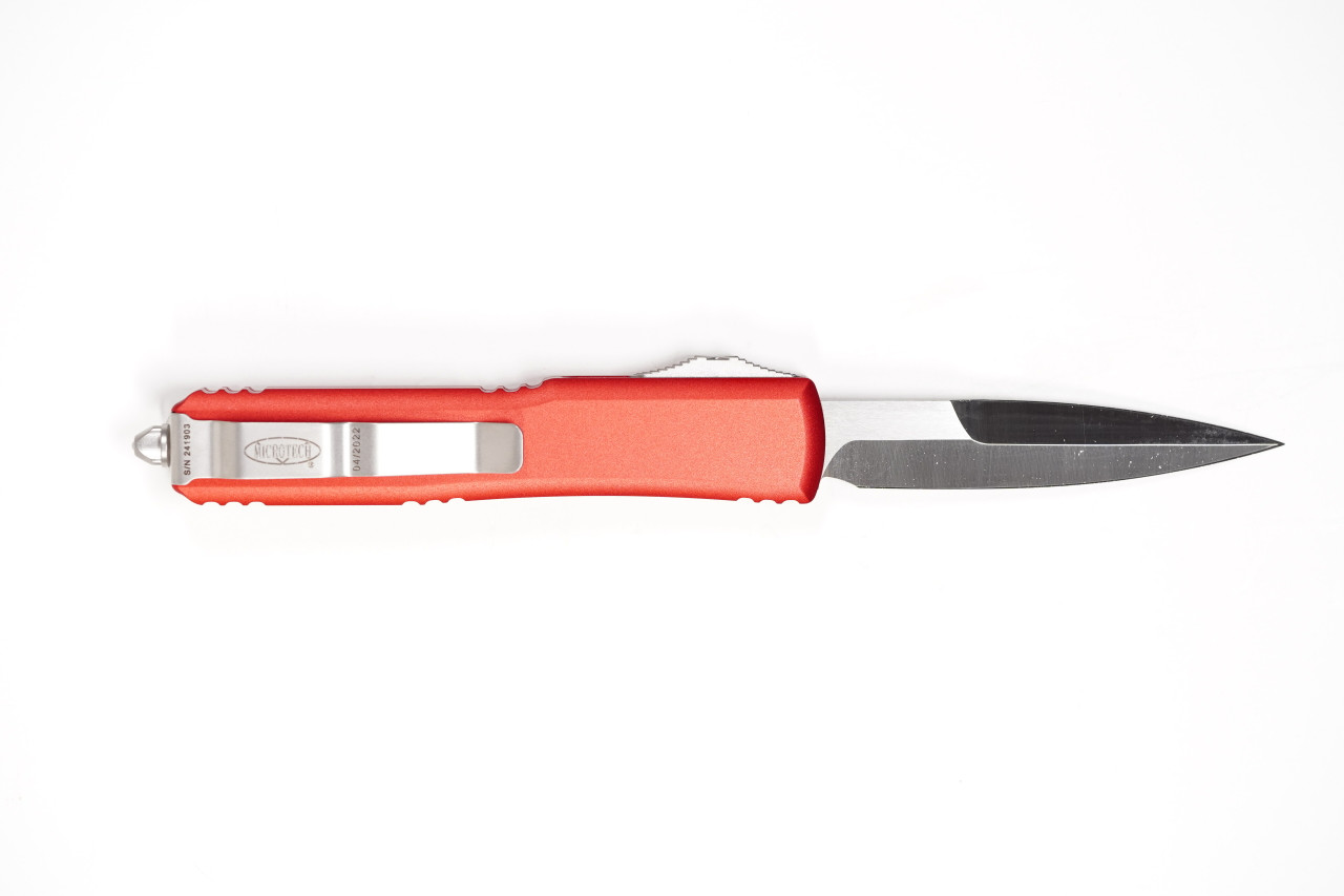 Microtech 120-4RD Ultratech Satin, RED Aluminum Handles - Image 8