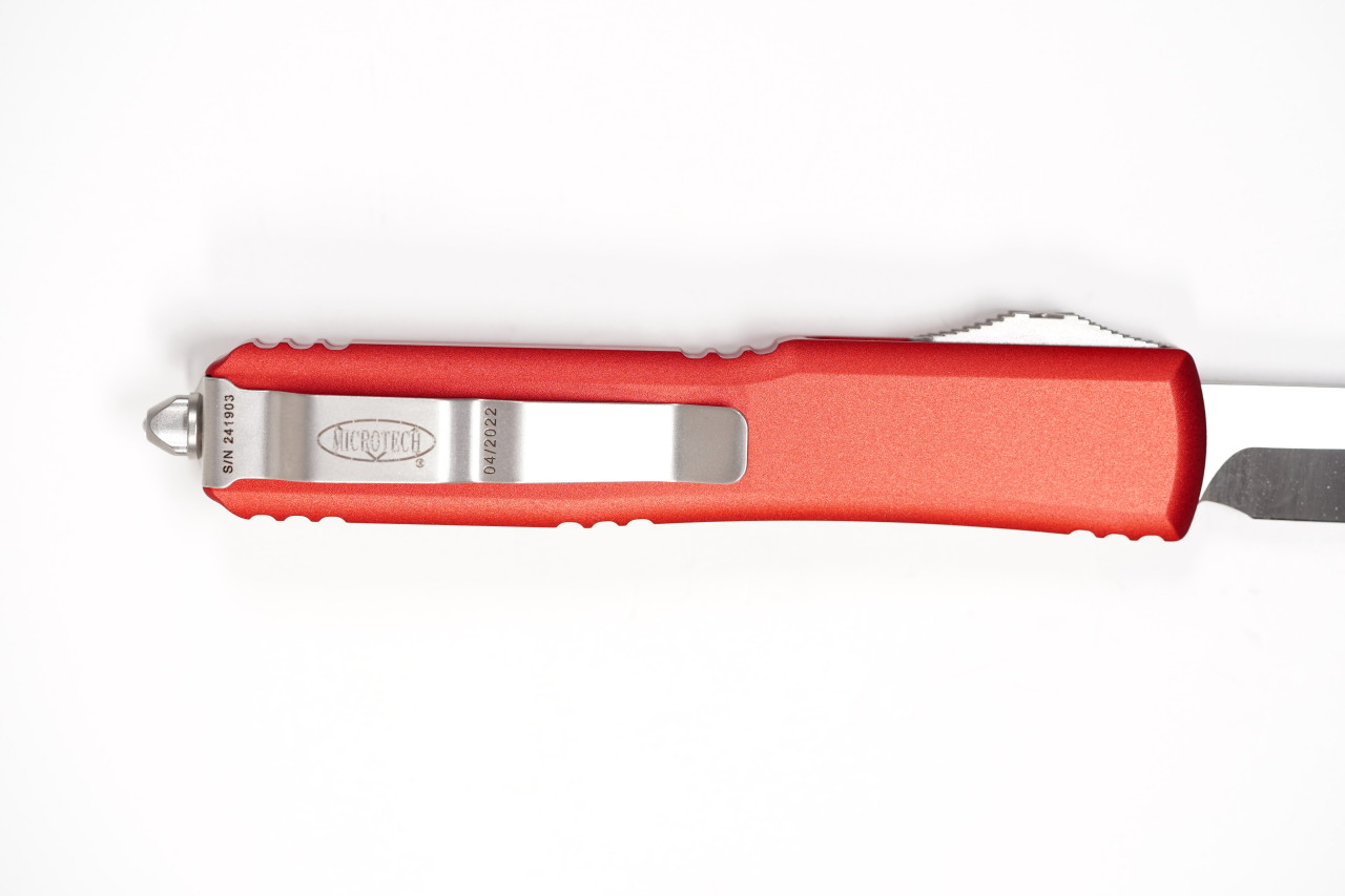 Microtech 120-4RD Ultratech Satin, RED Aluminum Handles - Image 7