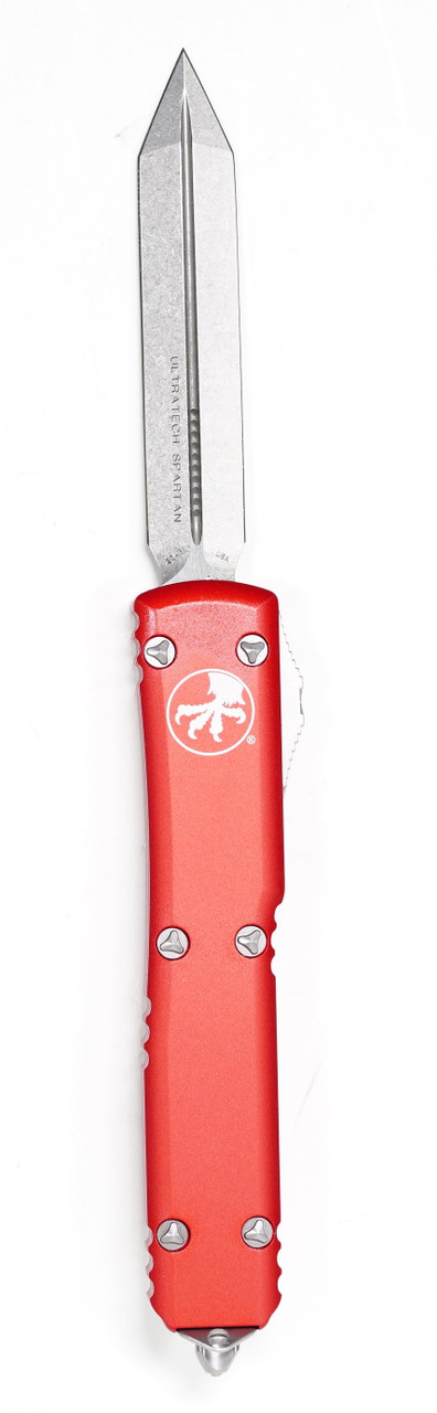 Microtech 223-10RD Spartan Ultratech Stonewashed, Red Handle