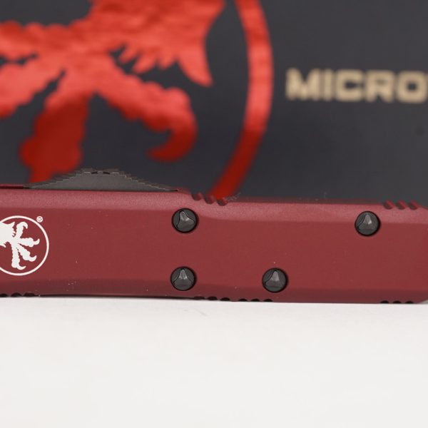 Microtech 231-1MR UTX-85 Black, Merlot Red Aluminum Handles