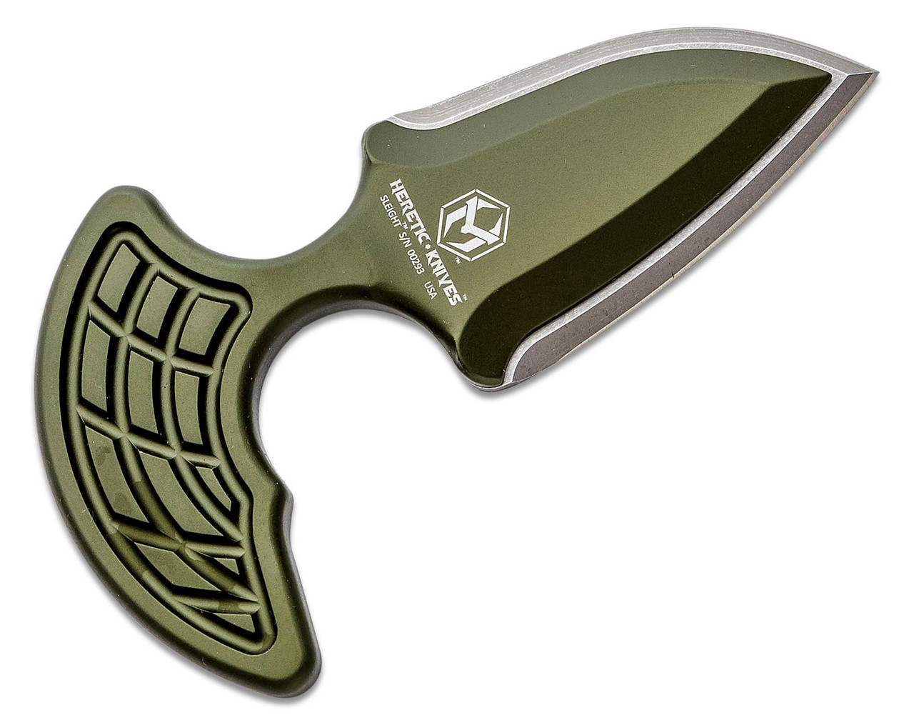 Heretic H050-6A-GRN Sleight DLC D/E Push Dagger Green
