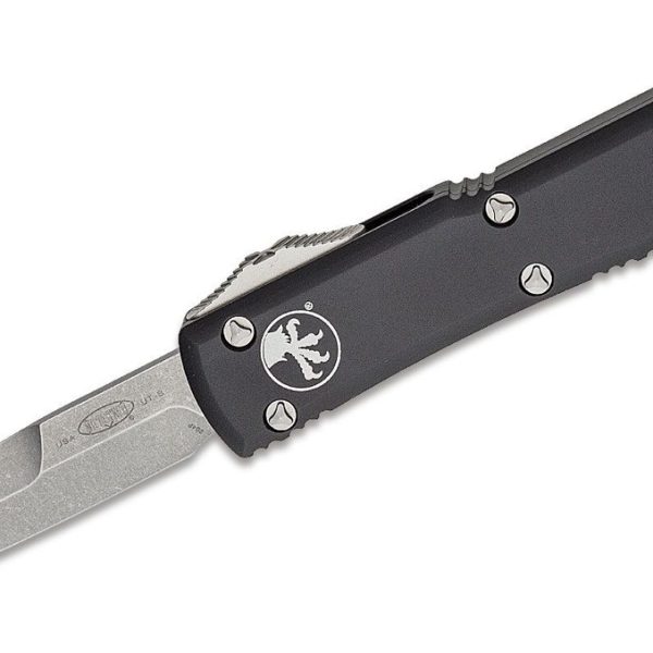 Microtech 120-10 Ultratech Stonewashed, Black Handle