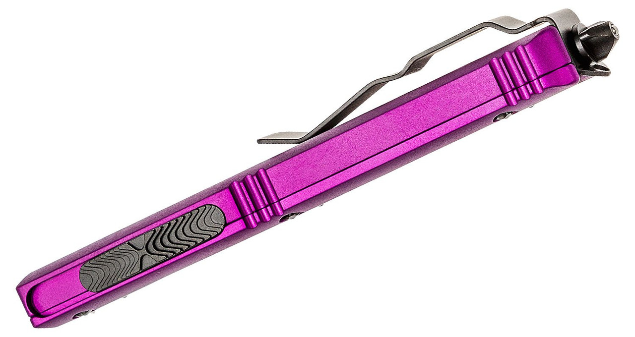 Microtech 120-1VI Ultratech Black, Violet Aluminum Handles - Image 4