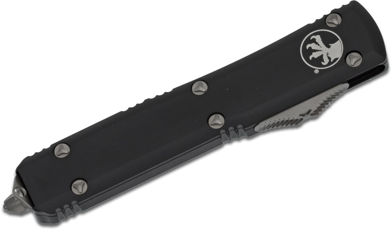Microtech Ultratech Stonewashed Drop Point, BLK Alum Handle - Image 3