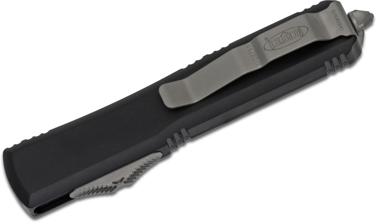 Microtech Ultratech Stonewashed Drop Point, BLK Alum Handle - Image 4