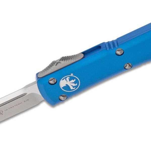 Microtech 121-4BL Ultratech Satin, Blue Aluminum Handles