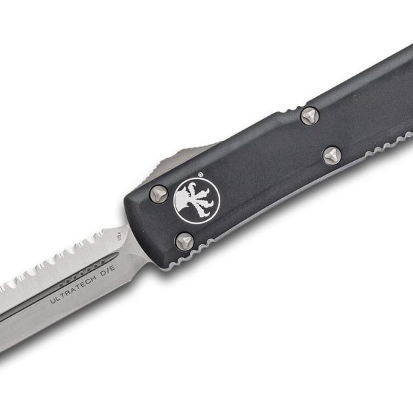 Microtech 122-6 Ultratech Satin, Black Aluminum Handles