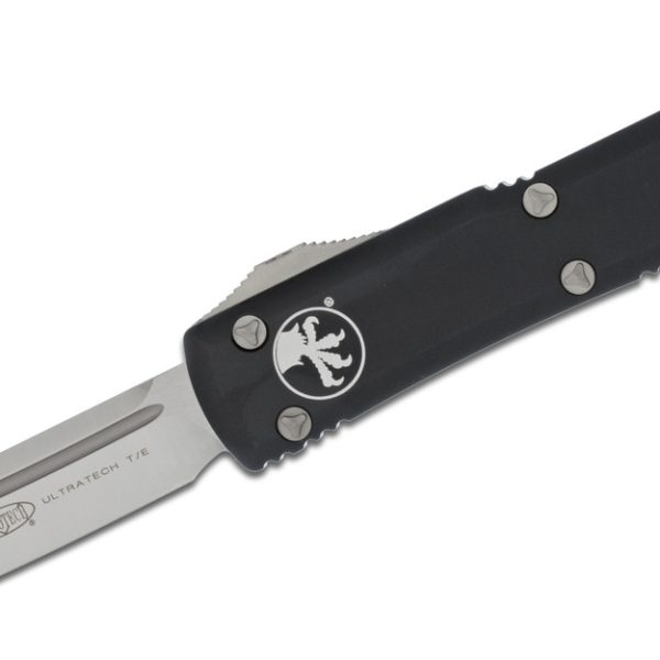 Microtech 123-4 Ultratech Satin, Black Aluminum Handle