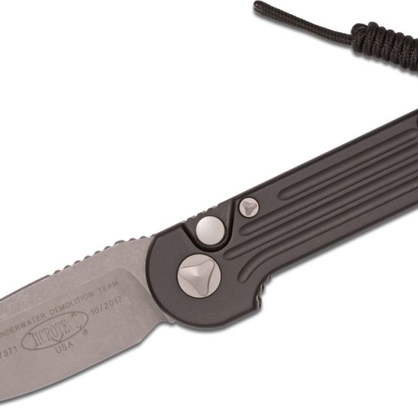 Microtech 135-11AP LUDT Apocalyptic, Black Aluminum Handles