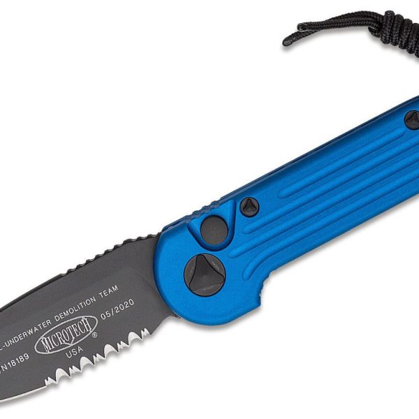 Microtech 135-2BL LUDT Black, Blue Aluminum Handles
