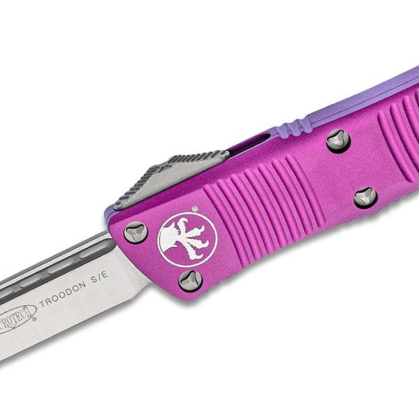 Microtech 139-4VI Troodon Satin, Violet Aluminum Handles