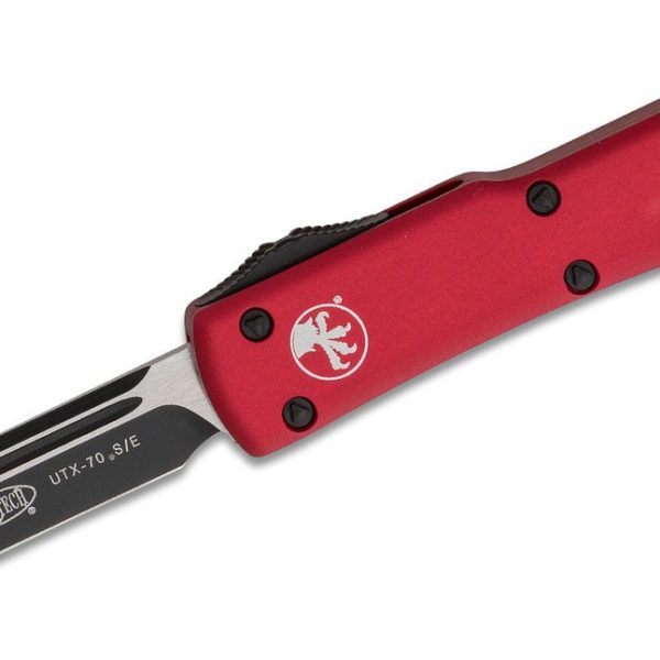 Microtech 148-1RD UTX-70 Black, Red Aluminum Handles
