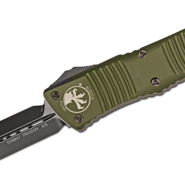 Microtech 142-1OD Combat Troodon Black D/E, OD Green Handles