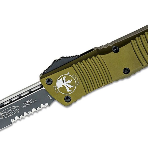 Microtech 143-2OD Combat Troodon Black, OD Green Handle