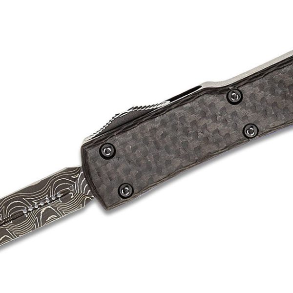 Microtech 147-16CF UTX-70 Signature Series Damascus, w/ CF