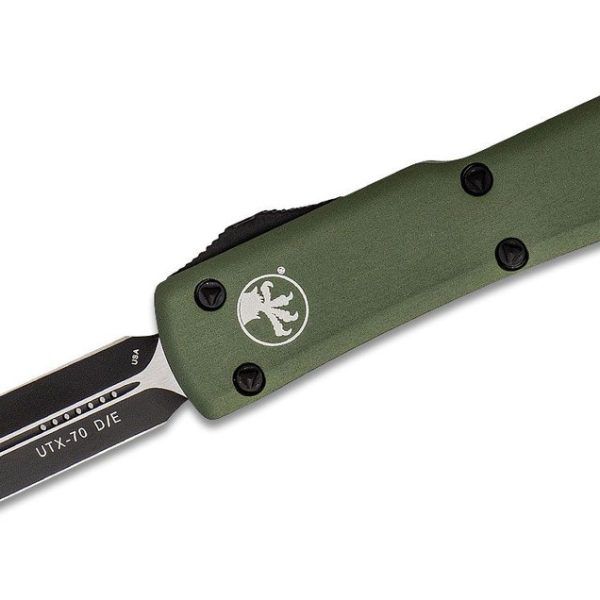 Microtech 147-1OD UTX-70 Black, OD Green Aluminum Handles