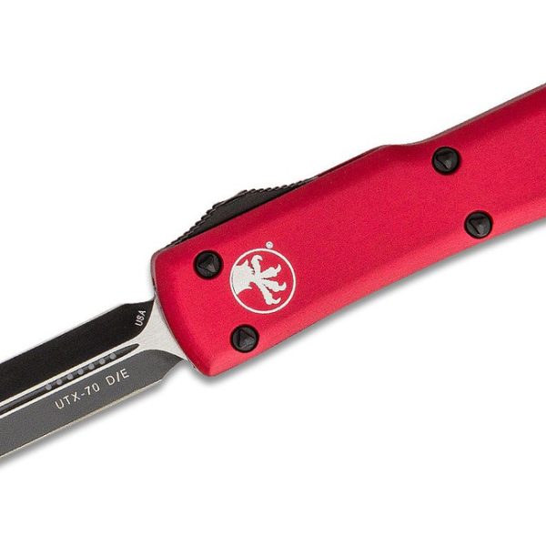 Microtech 147-1RD UTX-70 Black, Red Aluminum Handles