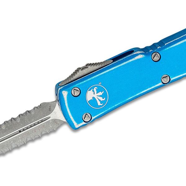 Microtech 147-D12DBL UTX-70 Apocalyptic D/E Distressed Blue