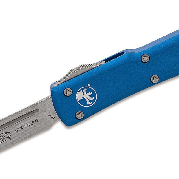 Microtech 148-10BL UTX-70 Stonewashed, Blue Handles