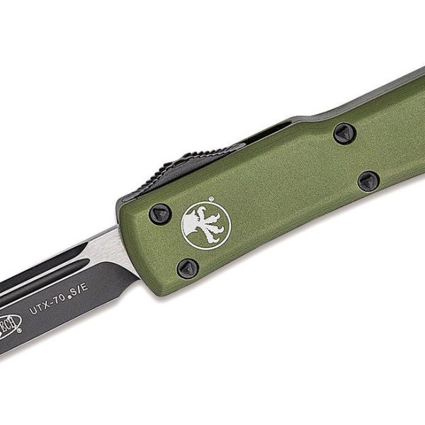 Microtech 148-1OD UTX-70 Black, OD Green Aluminum Handles