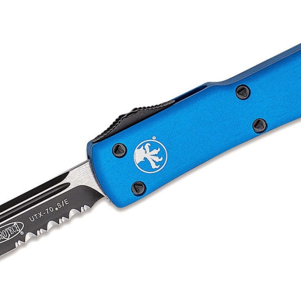 Microtech 148-2BL UTX-70 Black, Blue Aluminum Handles