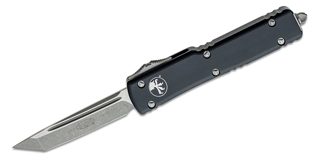 Microtech 149-10AP UTX-70 Apocalyptic Tanto, Black Handles
