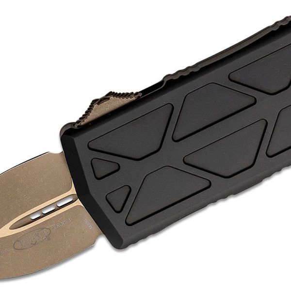 Microtech 157-13AP Exocet Bronze Apocalyptic, Black Handles