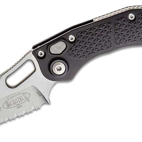 Microtech/Borka Blades 169-11 Stitch SW Combo Blade, BLK