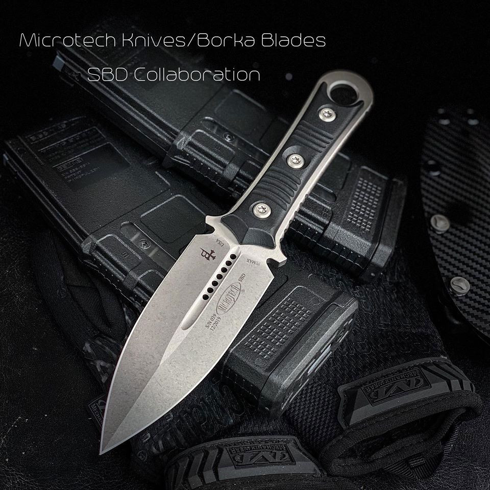 Microtech/Borka Blades 201-10 SBD STW, BLK G10 - Image 6