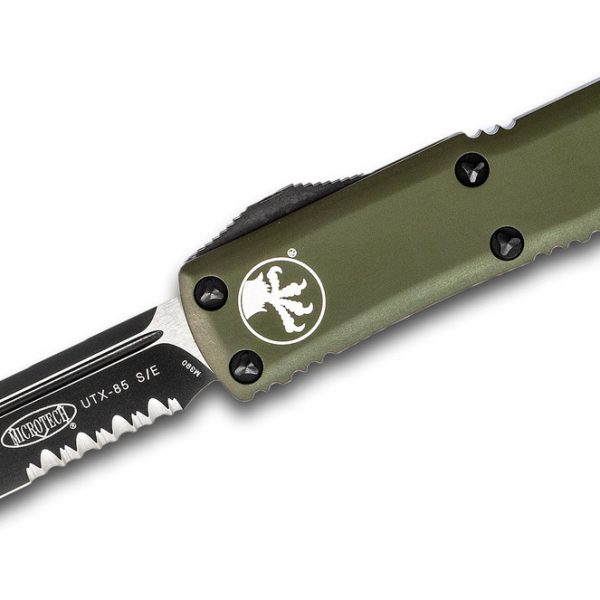 Microtech 231-2OD UTX-85 Black Combo Blade, OD Green Handles