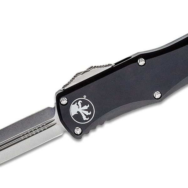 Microtech 702-10 Hera Stonewashed D/E Dagger, BLK Handle