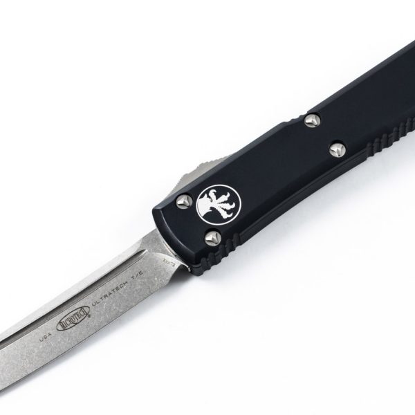 Microtech 123-10 Ultratech Stonewashed, BLK Aluminum Handle