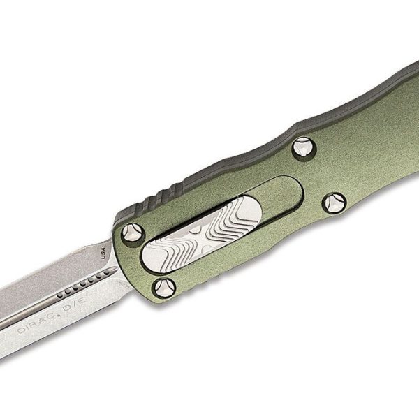 Microtech 225-10OD Dirac Stonewashed, OD Green Handles