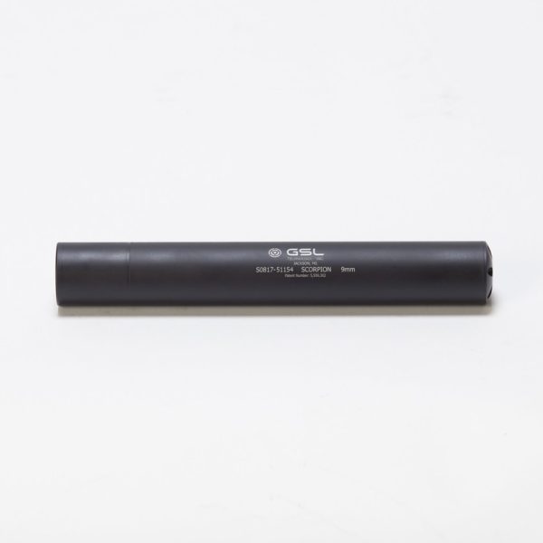 GSL Technology Scorpion SMG 9mm 3-Lug Suppressor "GEMTECH RAPTOR-II"