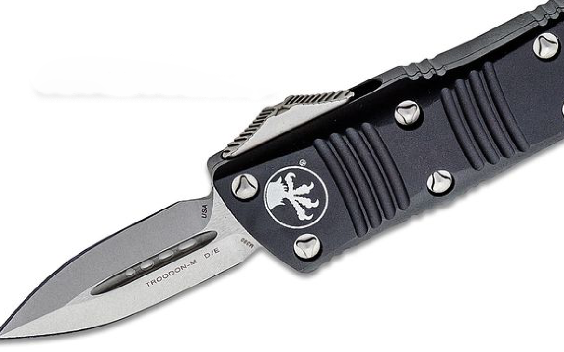 Microtech 238-10 Troodon Mini Stonewashed D/E Dagger - Image 2