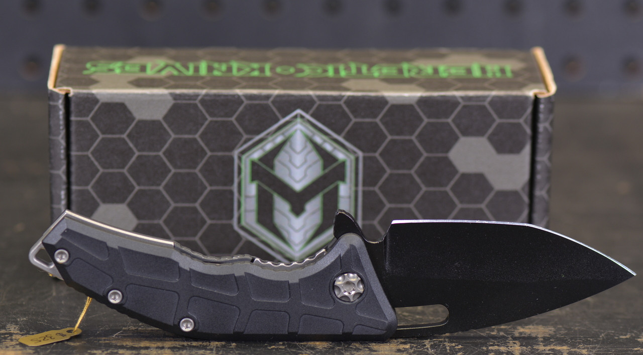 Heretic Martyr Manual Knife Black Aluminum 3" Black - Image 2