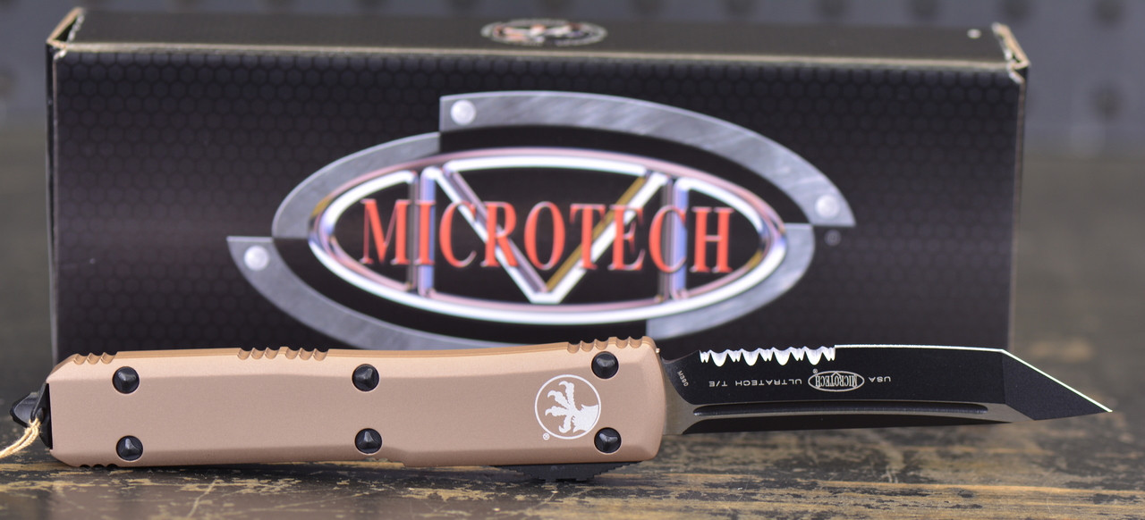 Microtech 123-2TA Ultratech Black, Tan Aluminum Handle